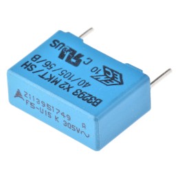 50 pcs - B32932A3154K000 EPCOS B3293 Metallised Polyester Film Capacitor, 305V ac, ±10%, 150nF, Through Hole