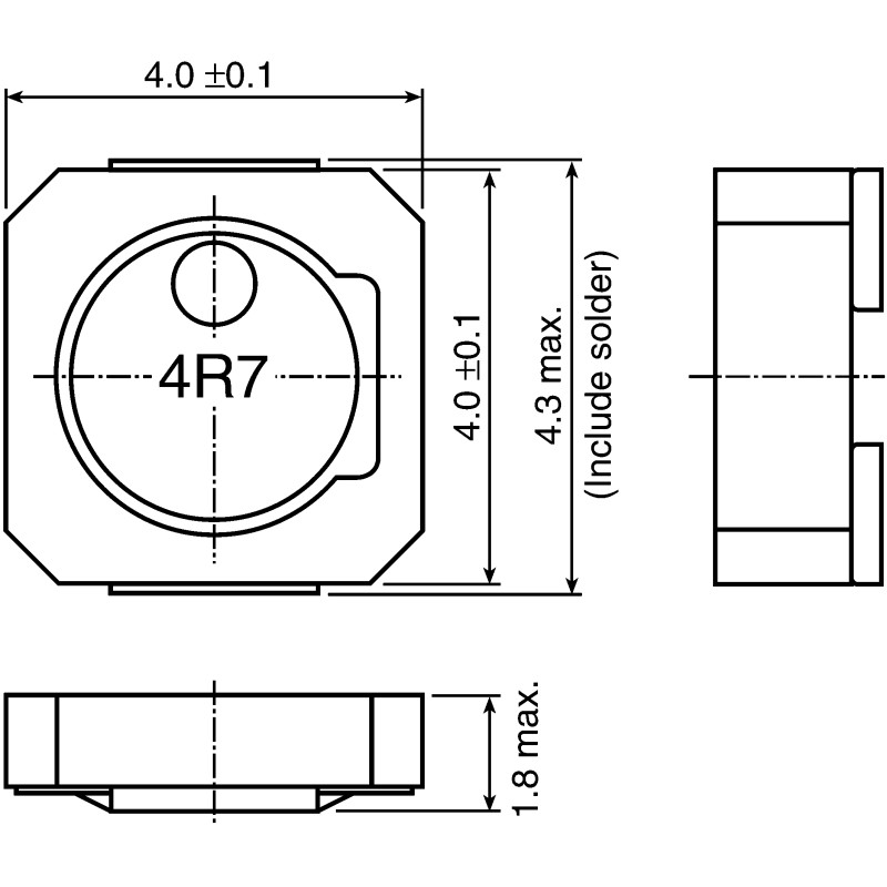 50 pcs - VLCF4018T-470MR34-2 TDK, VLCF, 4018 Shielded Wire-wound SMD Inductor with a Ferrite Core, 47 μH ±20% Wire-Wound 620mA I