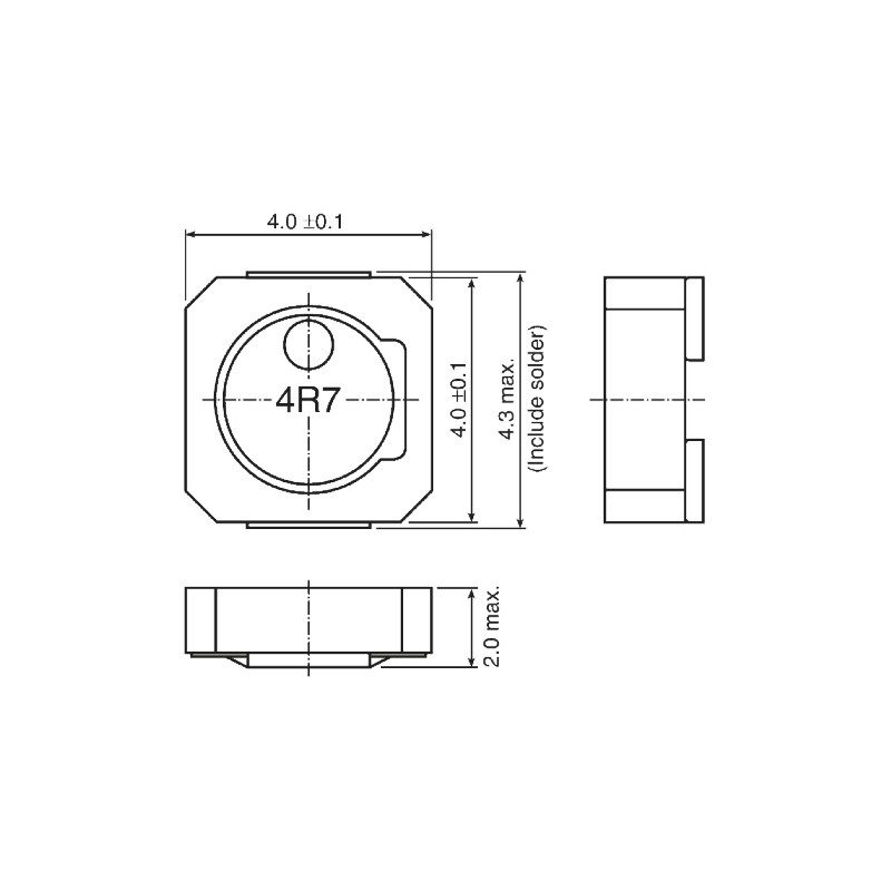 50 pcs - VLCF4020T-100MR85 TDK, VLCF, 4020 Shielded Wire-wound SMD Inductor with a Ferrite Core, 10 μH ±20% Wire-Wound 1.22A Idc