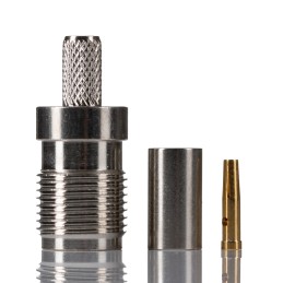 1 pcs - RS PRO, jack Cable Mount TNC Connector, 50Ω, Crimp Termination, Straight Body