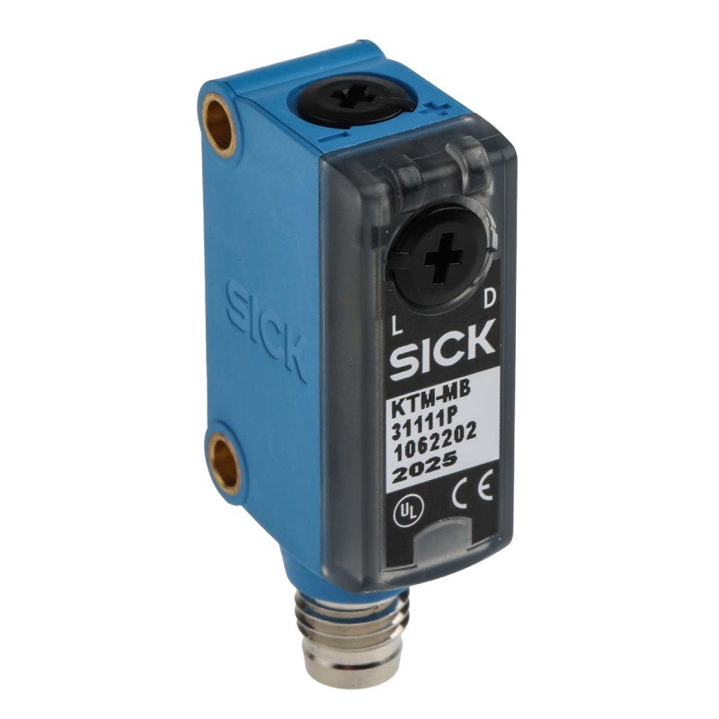 1 pcs - Sick Contrast Sensors 12.5 mm, White LED, NPN, PNP, 100 mA, 12 - 24 V dc, IP67