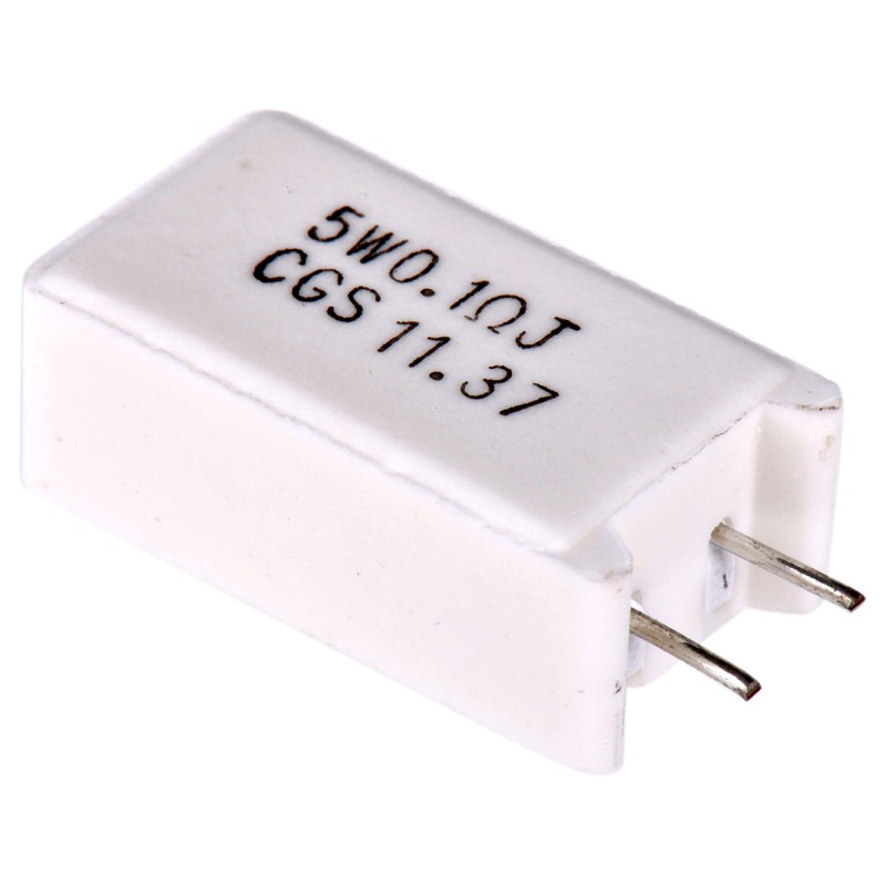 50 pcs - SQMW5R10J TE Connectivity 100mΩ Wire Wound Resistor 5W ±5% SQMW5R10J