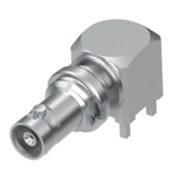 1 pcs - Samtec HD-BNC Series, jack PCB Mount BNC Connector, 75Ω, Through Hole Termination, Right Angle Body