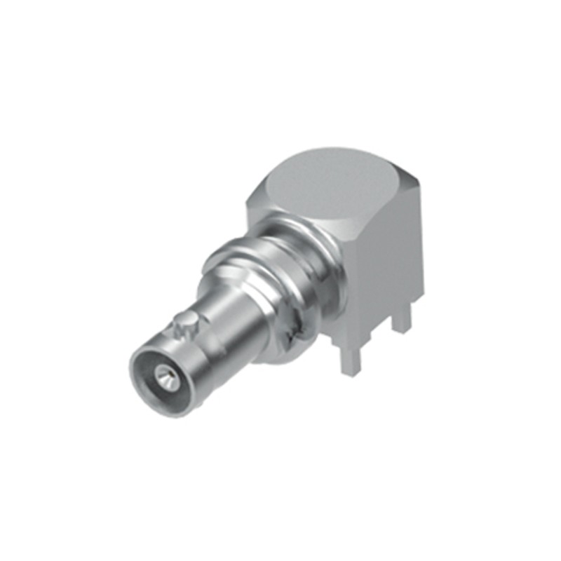 1 pcs - Samtec HD-BNC Series, jack PCB Mount BNC Connector, 75Ω, Through Hole Termination, Right Angle Body