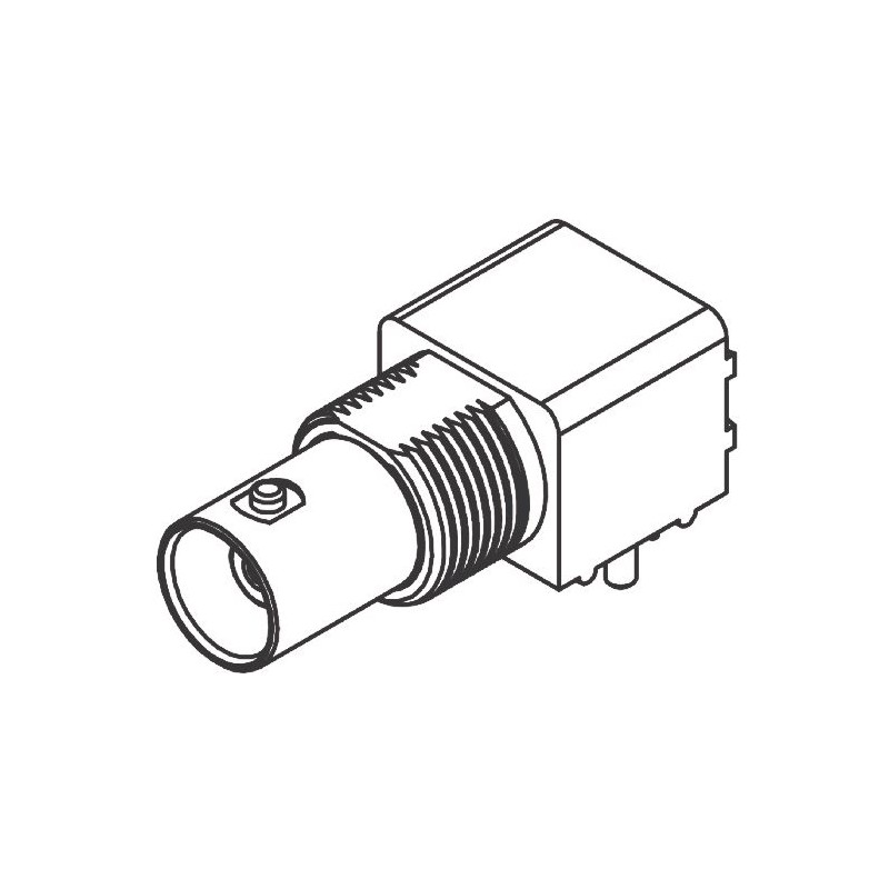 1 pcs - Molex BNC Series, jack PCB Mount BNC Connector, 50Ω, Through Hole Termination, Right Angle Body