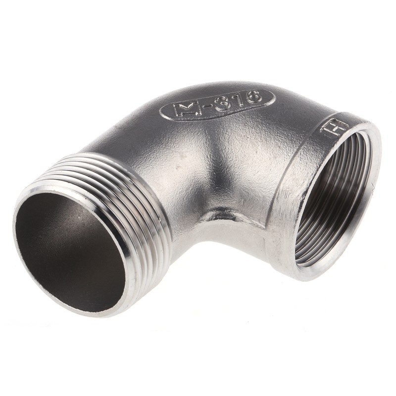 1 pcs - RS PRO Stainless Steel Pipe Fitting, 90° Circular Elbow, Female G 1-1/4in x Male R 1-1/4in