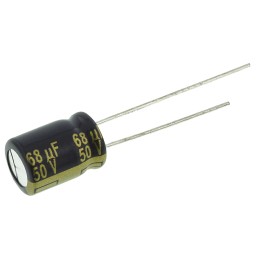 50 pcs - EEUFC1H680 Panasonic 68μF Aluminium Electrolytic Capacitor 50V dc, Radial, Through Hole - EEUFC1H680