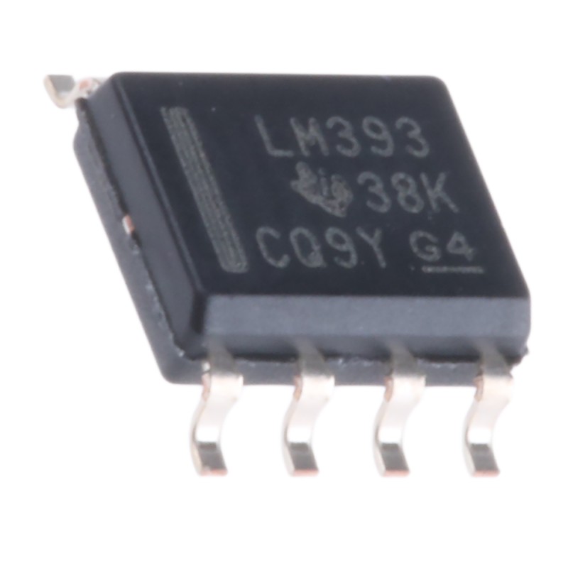 150 pcs - LM393DR LM393DR Texas Instruments, Dual Comparator, Open Collector O/P, 1.3μs 3 - 28 V 8-Pin SOIC