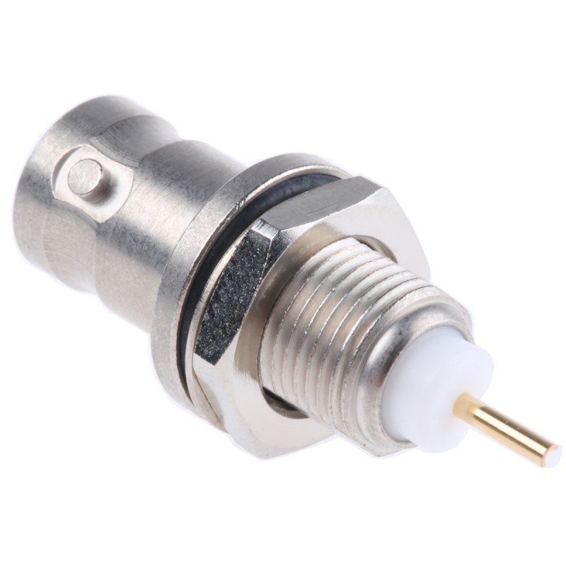 1 pcs - Telegartner, jack Panel Mount BNC Connector, 75Ω, Solder Termination, Straight Body