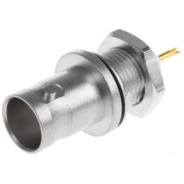 1 pcs - Telegartner, jack Panel Mount BNC Connector, 75Ω, Solder Termination, Straight Body