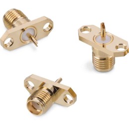 1 pcs - Wurth Elektronik WR-SMA Series, jack Flange Mount SMA Connector, Solder Termination, Straight Body