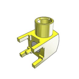 1 pcs - Samtec MCX Series, jack Through Hole MCX Connector, 50Ω, Solder Termination, Right Angle Body