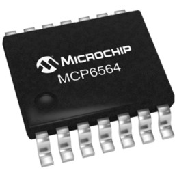 20 pcs - MCP6564-E/ST MCP6564-E/ST Microchip, Quad Comparator, Push-Pull O/P, 0.02μs 1.8 to 5.5 V 14-Pin TSSOP