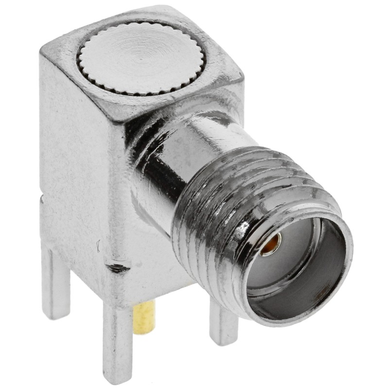 1 pcs - Molex SMA Series, jack PCB Mount SMA Connector, 50Ω, Solder Termination, Right Angle Body