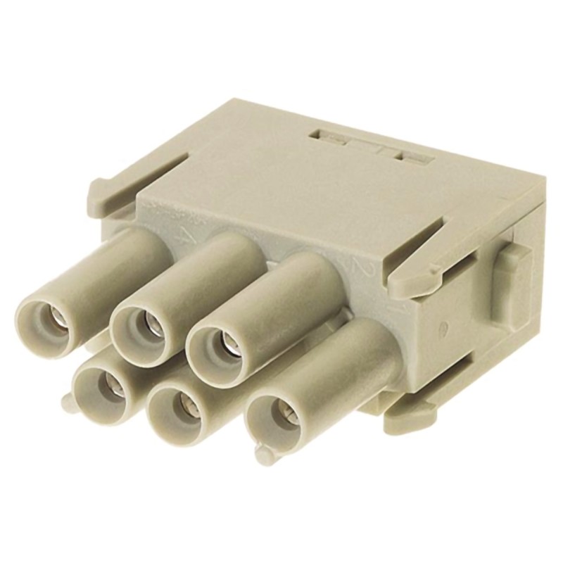 1 pcs - HARTING Heavy Duty Power Connector Module, 16A, Female, Han-Modular Series, 6 Contacts