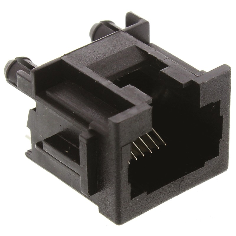 5 pcs - TE Connectivity 216550 Series Female RJ45 Connector, Through Hole, Cat3