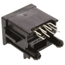 5 pcs - TE Connectivity 216550 Series Female RJ45 Connector, Through Hole, Cat3