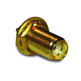 1 pcs - Amphenol RF, jack Bulkhead SMA Connector, Solder Termination, Straight Body