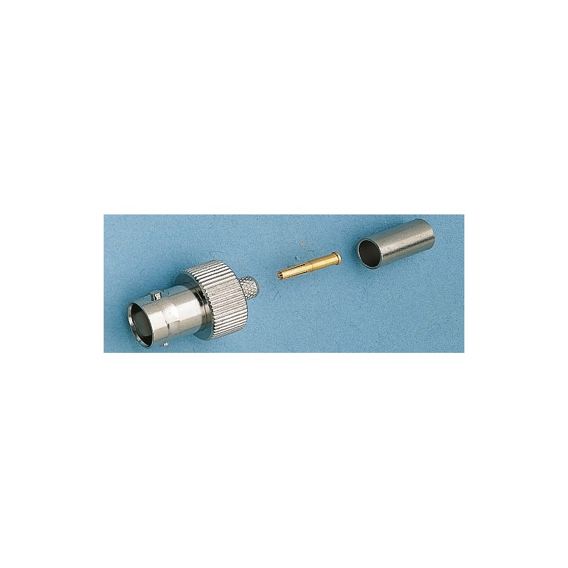 1 pcs - Amphenol, jack Cable Mount BNC Connector, 75Ω, Crimp Termination, Straight Body