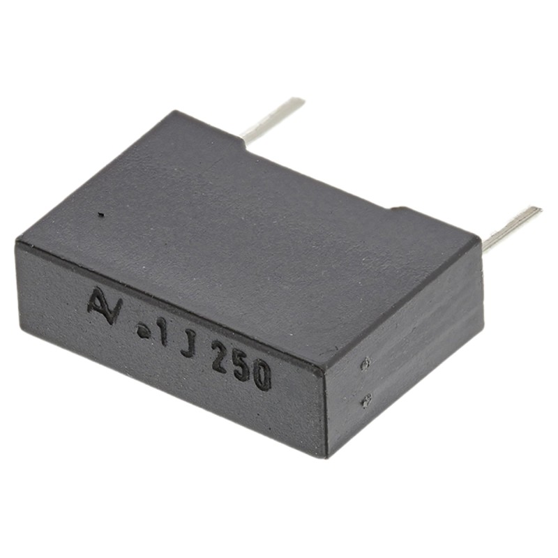 50 pcs - R60IF3100AA6AJ KEMET R60 Polyester Film Capacitor, 160 V ac, 250 V dc, ±5%, 100nF, Through Hole