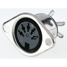 5 pcs - RS PRO 3 Pole Din Socket, DIN 41524, 4A, 34 V ac/dc IP30, Screw Lock, Female, Panel Mount