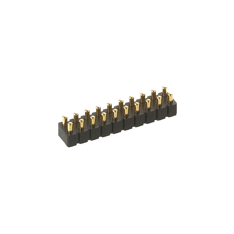 1 pcs - Preci-Dip Straight Surface Mount Spring Loaded Connector, 16 Contact(s), 2.54mm Pitch, 2 Row(s), Shrouded