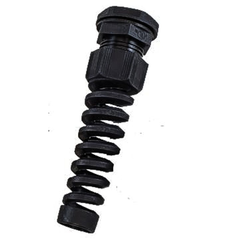 10 pcs - Alpha Wire FIT Series Black PA 6 Cable Gland, PG7 Thread, 3mm Min, 6.5mm Max, IP66, IP68