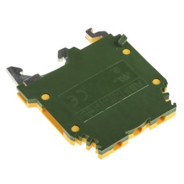 5 pcs - Entrelec SNA Series Green/Yellow Earth Terminal Block, 2.5mm², Single-Level, Screw Termination