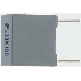 50 pcs - ECQUAAF334MA Panasonic ECQUA Polypropylene Film Capacitor, 275V ac, ±20%, 330nF, Through Hole