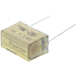 5 pcs - KEMET RC Capacitor 470nF 47Ω Tolerance ±20% 250 V ac, 630 V dc 1-way Through Hole PMR209 Series
