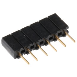 1 pcs - Samtec SSA Series Straight Through Hole Mount PCB Socket, 6-Contact, 1-Row, 2.54mm Pitch, Solder Termination