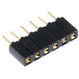 1 pcs - Samtec SSA Series Straight Through Hole Mount PCB Socket, 6-Contact, 1-Row, 2.54mm Pitch, Solder Termination