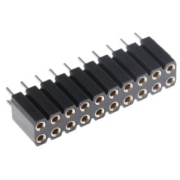 5 pcs - Preci-Dip 803 Series Straight PCB Mount PCB Socket, 20-Contact, 2-Row, 2.54mm Pitch, Solder Termination