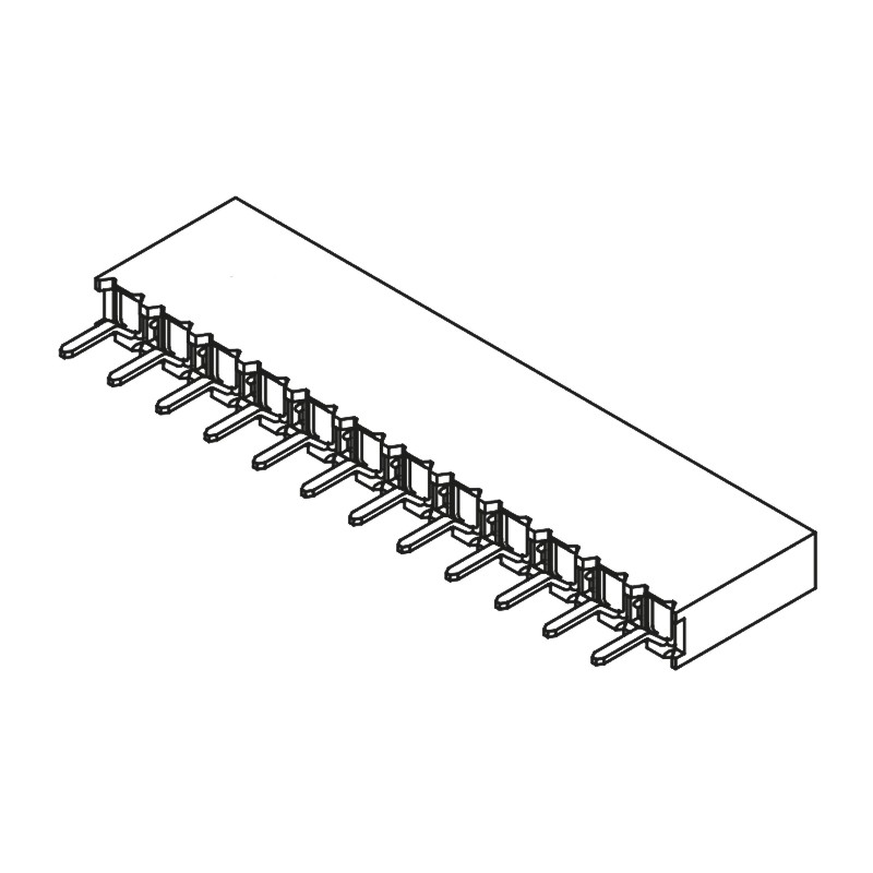 1 pcs - Samtec BCS Series Straight Through Hole Mount PCB Socket, 12-Contact, 1-Row, 2.54mm Pitch, Solder Termination