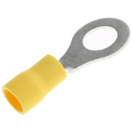 100 pcs - JST, FV Insulated Ring Terminal, M8 (5/16) Stud Size, 2.6mm² to 6.6mm² Wire Size, Yellow