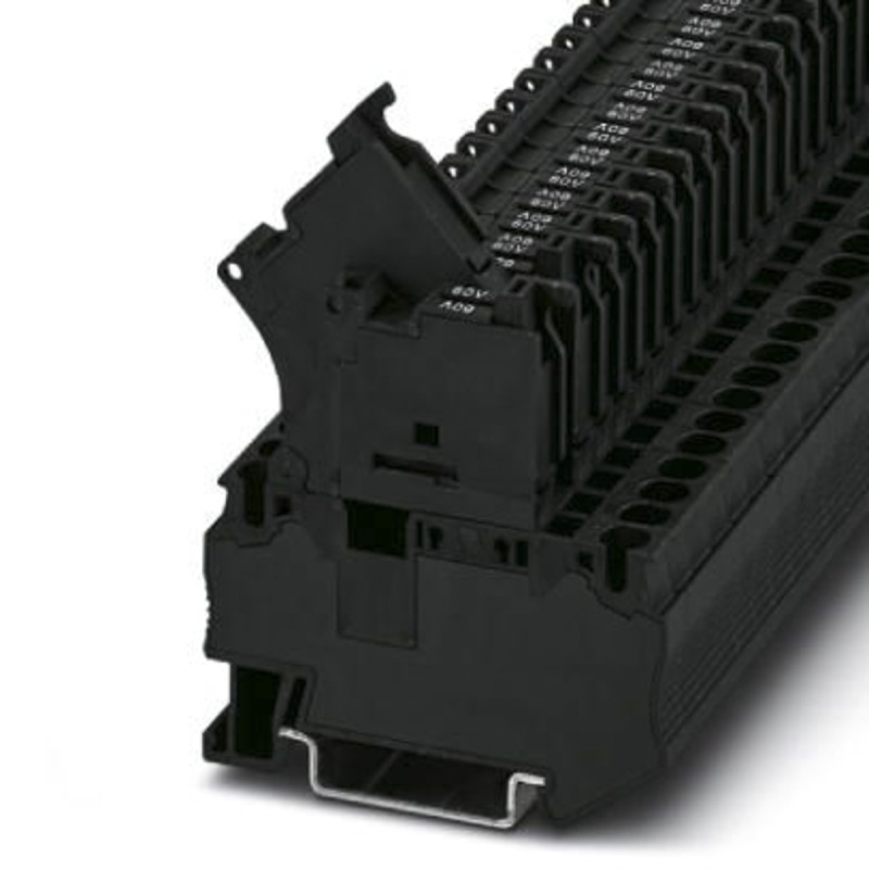 1 pcs - Phoenix Contact ST 4-HESILED 60 (5X20) Series Black DIN Rail Terminal Block, 0.08 - 4mm², Single-Level, Spring
