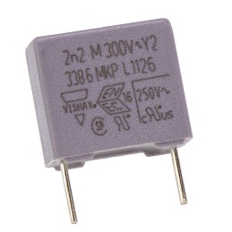 50 pcs - BFC233860222 Vishay MKP 338 Polypropylene Film Capacitor, 300V ac, ±20%, 2.2nF, Through Hole