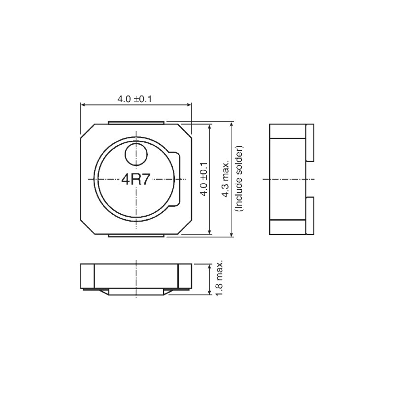 50 pcs - VLCF4018T-100MR74-2 TDK, VLCF, 4018 Shielded Wire-wound SMD Inductor with a Ferrite Core, 10 μH ±20% Wire-Wound 1.26A I