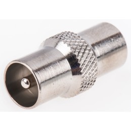 5 pcs - RS PRO Straight Coax Adapter TV Plug to TV Plug