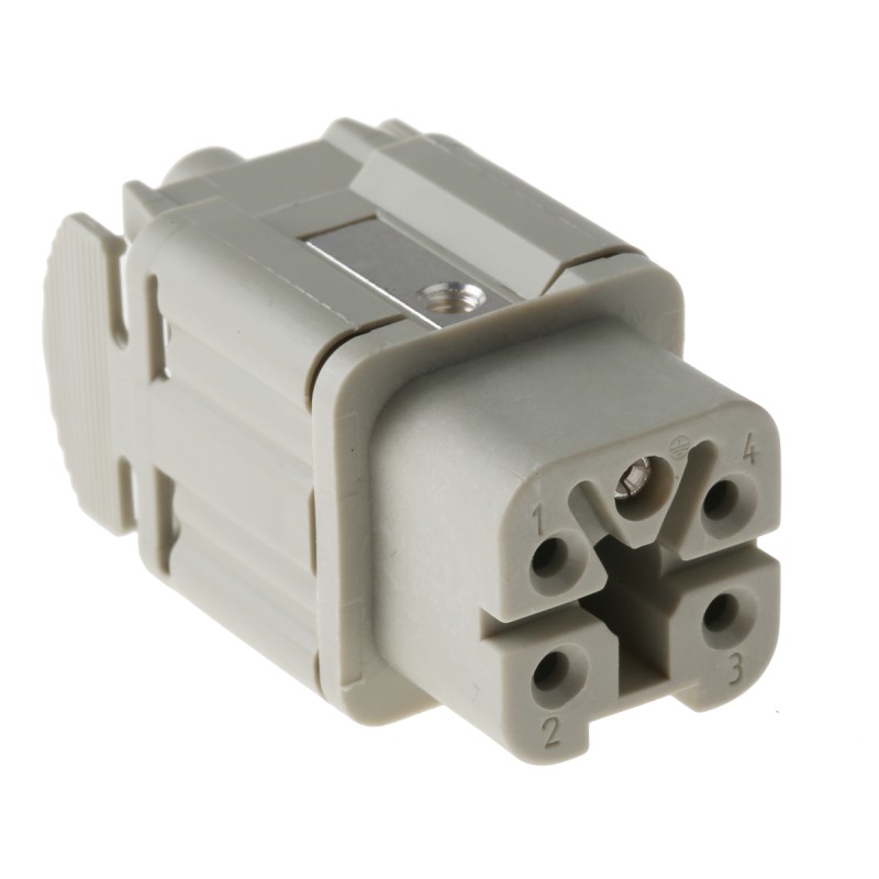 1 pcs - Epic Contact Heavy Duty Power Connector Insert, 10A, Female, H-A Series, 4 Contacts