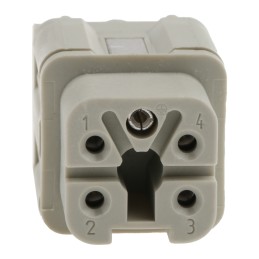 1 pcs - Epic Contact Heavy Duty Power Connector Insert, 10A, Female, H-A Series, 4 Contacts