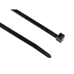 1 Bag of 100 - HellermannTyton Cable Tie, 200mm x 4.6 mm, Black Polyamide 6.6 (PA66), Pk-100