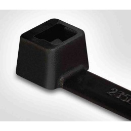 1 Bag of 100 - HellermannTyton Cable Tie, 200mm x 4.6 mm, Black Polyamide 6.6 (PA66), Pk-100
