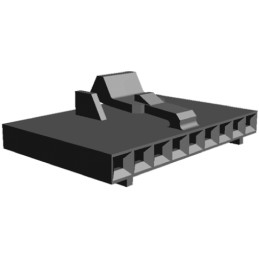 1 pcs - TE Connectivity, AMPMODU MTE Female Connector Housing, 2.54mm Pitch, 9 Way, 1 Row
