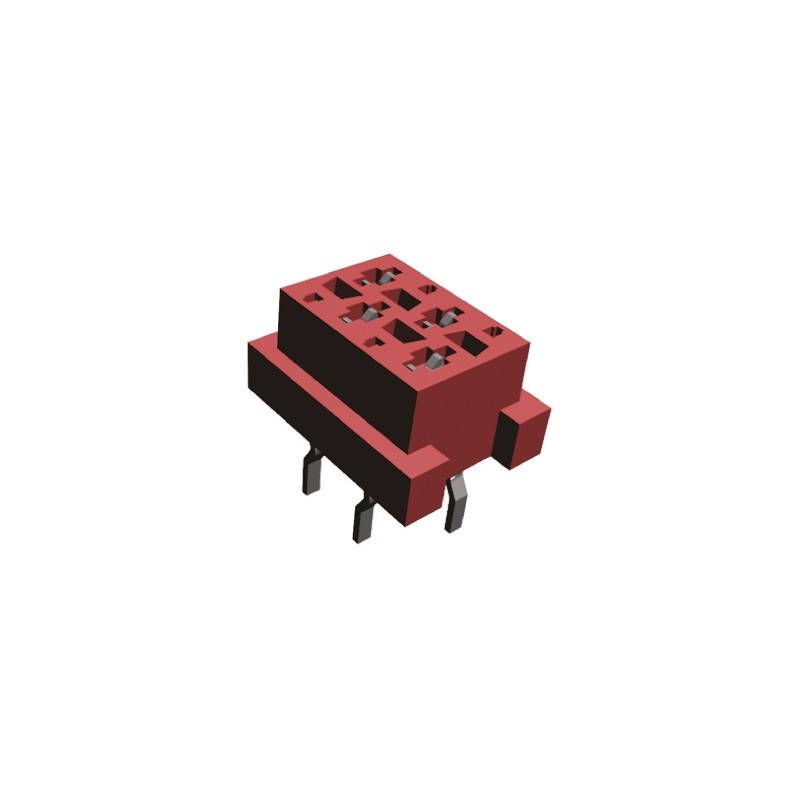 5 pcs - TE Connectivity Micro-MaTch Series Straight Through Hole Mount PCB Socket, 4-Contact, 2-Row, 2.54mm Pitch, Solder