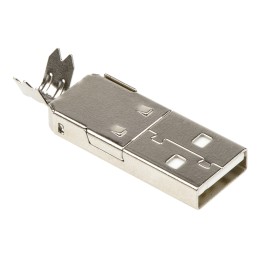 5 pcs - ASSMANN WSW Straight, Cable Mount, Plug Type A USB Connector