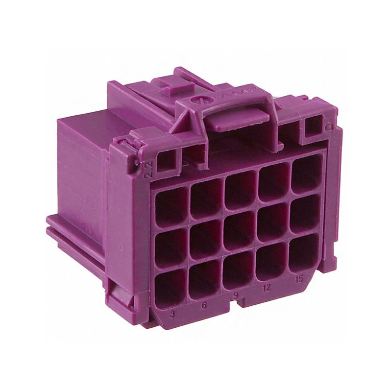 5 pcs - TE Connectivity, AMP MCP 2.8 Automotive Connector Socket 15 Way