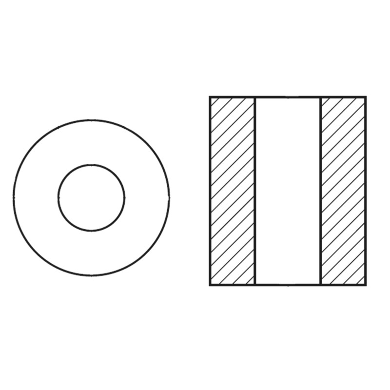 50 pcs - 432703021381 FERROXCUBE Ferrite Sleeve, 9.5 Dia. x 19.05mm, For EMI Suppression, Apertures: 1, Diameter 4.75mm