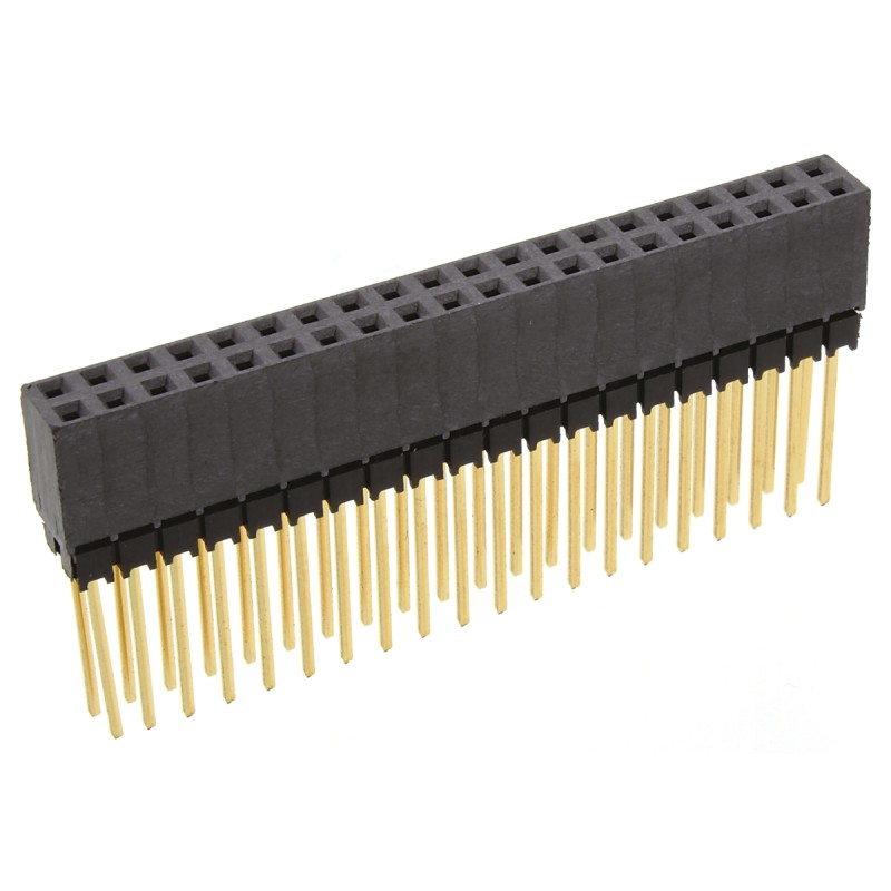 1 pcs - Samtec ESQ Series Straight Through Hole Mount PCB Socket, 40-Contact, 2-Row, 2.54mm Pitch, Solder Termination