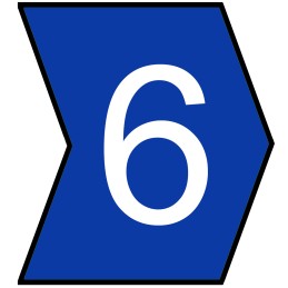 1 Bag of 250 - HellermannTyton Helagrip Slide On Cable Markers, White on Blue, Pre-printed '6', 1 - 3mm Cable